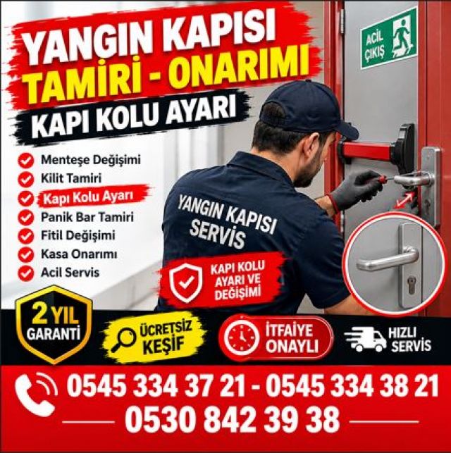 Pendik Yangın Kapısı Onarım Hizmeti